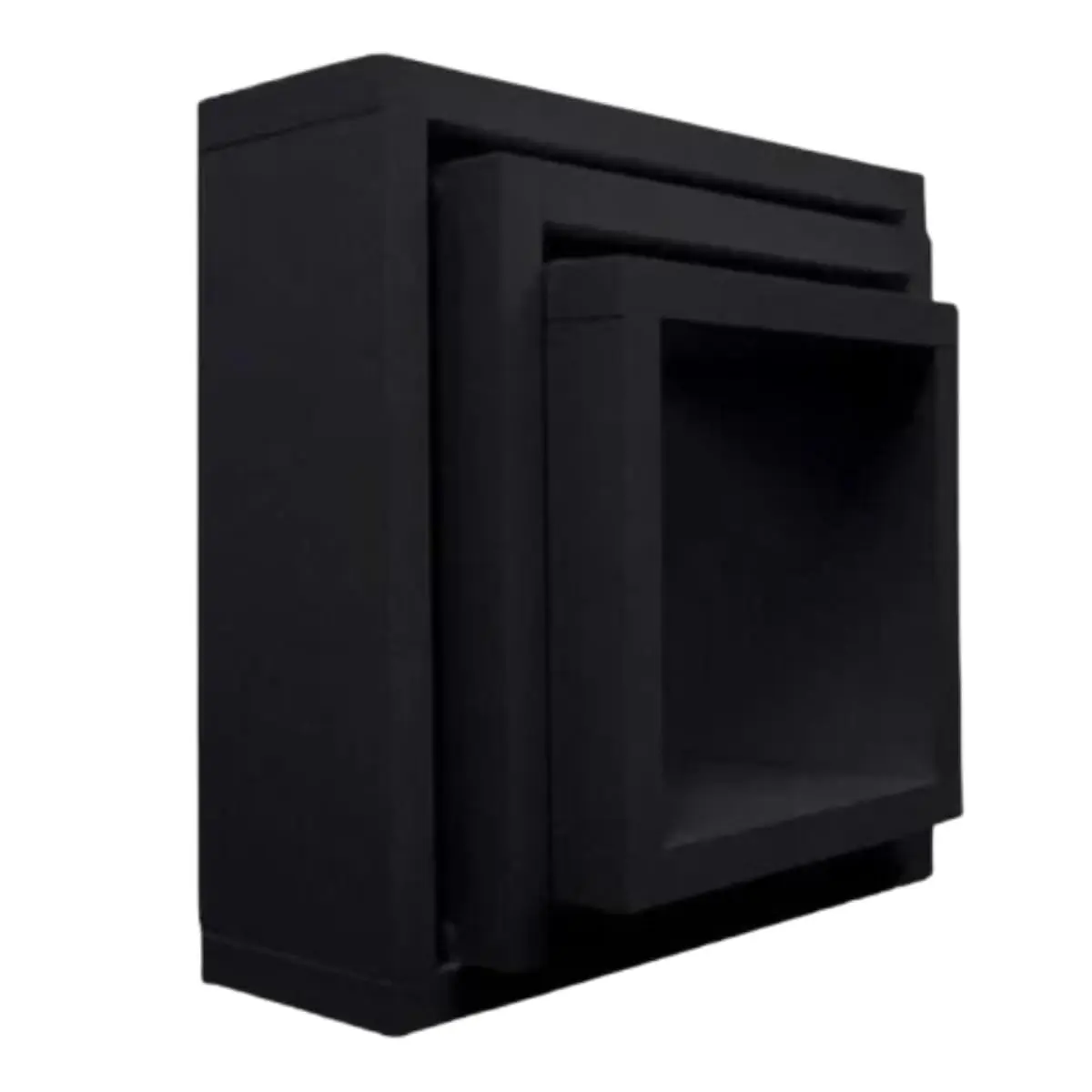 Nicho Quadrado Branco de MDF para quarto (Preto)