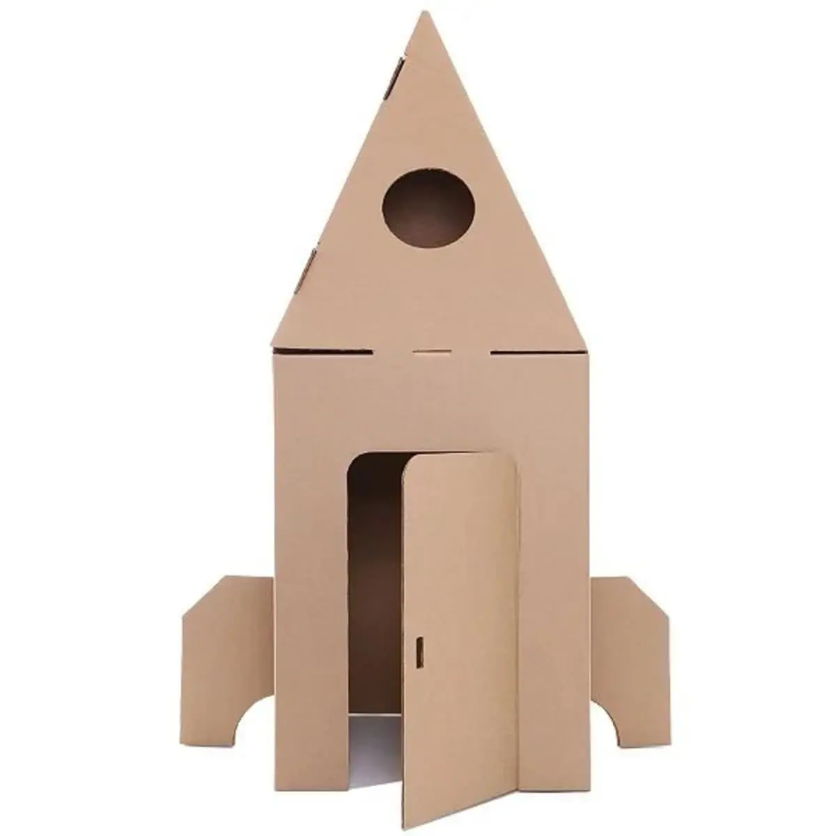 Beplace Kids Foguete Casinha de Papelão, Casa de Brinquedo para Montar e Colorir, Brinquedo Educativo e Criativo