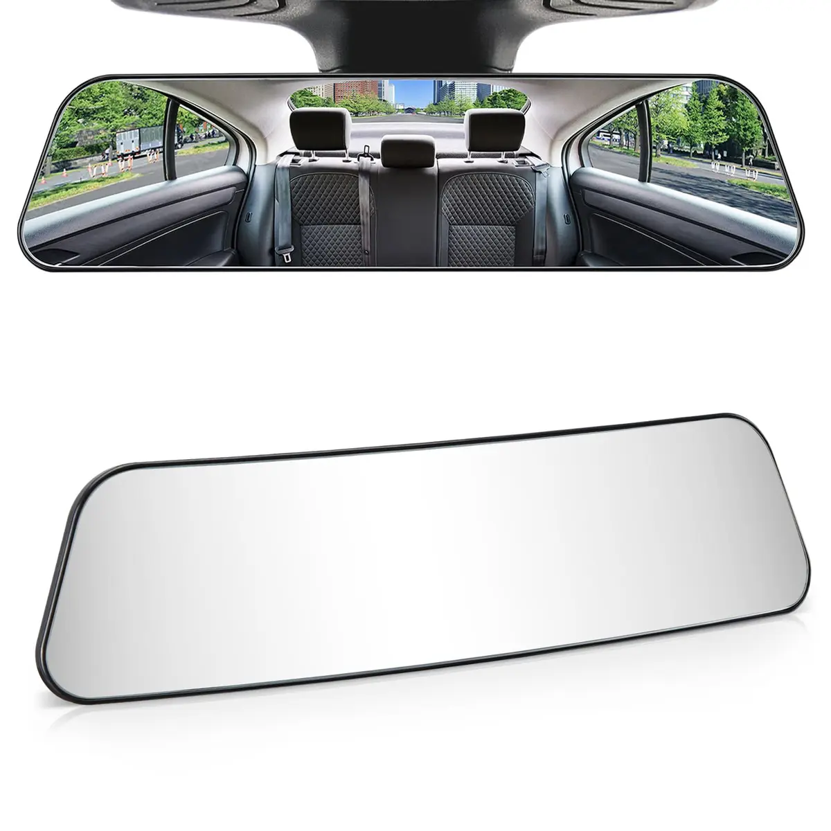 JOYTUTUS Espelho retrovisor, espelho retrovisor universal convexo de 30,5 cm para reduzir o ponto cego de forma eficaz para mais caminhões SUV de carro - Transparente