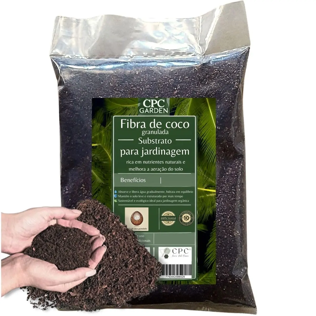 Fibra de Coco Granulada Premium Para Substrato CPC Garden (5 Litros) - 1