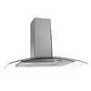 Coifa de Parede Vidro Curvo Inox 90cm 110V