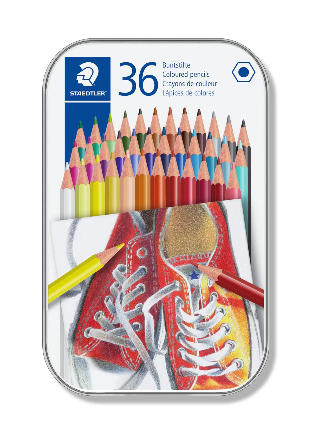 Lápis de Cor Hexagonal, Staedtler, 175 M36, 36 Cores - 1