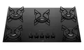 Cooktop 5 Bocas a Gás Atlas Agile Up com Mesa de Vidro e Queimador Mega Chama Preto Bivolt - 1