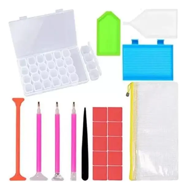 Kit 20pcs De Ferramentas De Pintura Pintura Diy 5d Diamante - 1