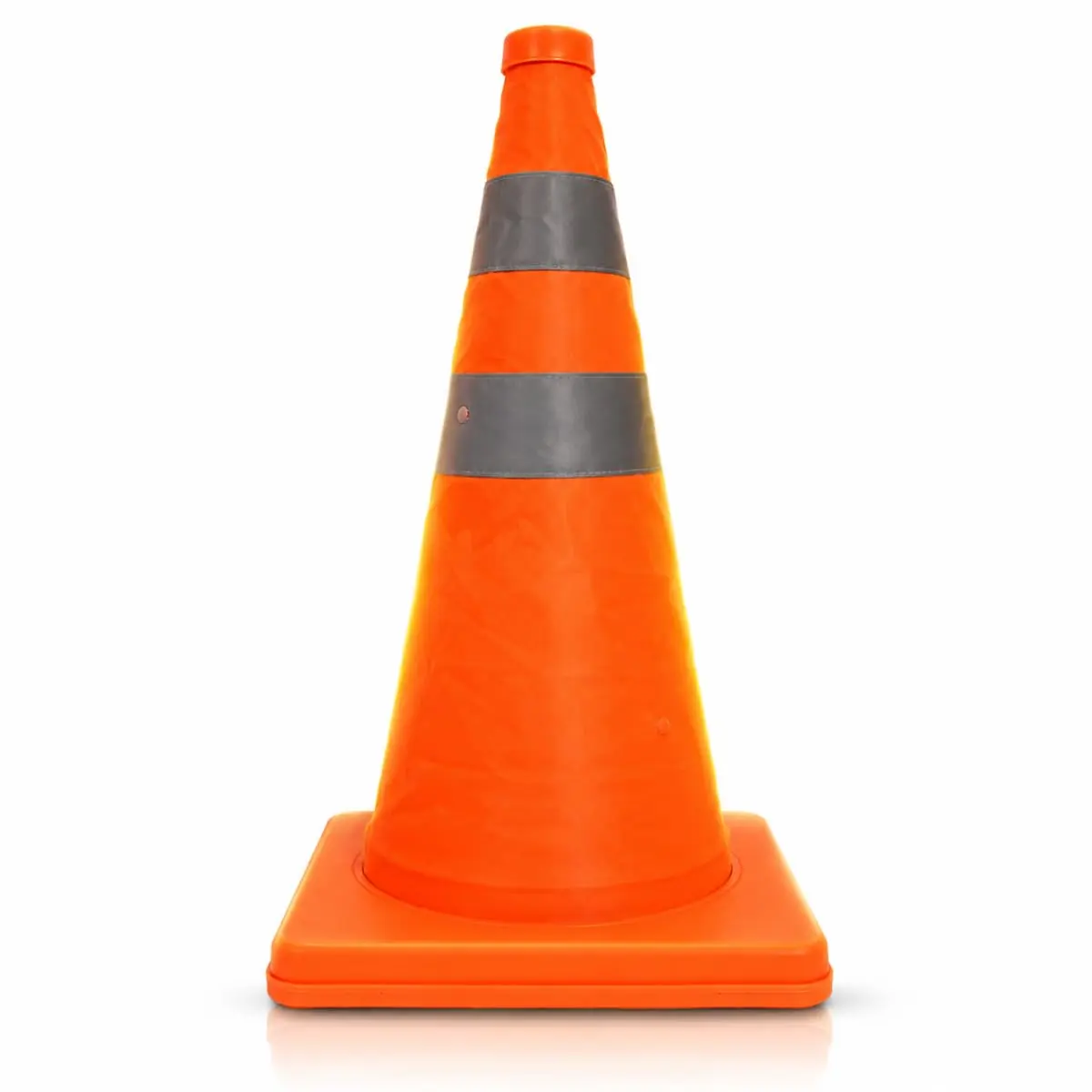 Cone de Sinalização Retrátil Dobrável Refletivo 40cm | Balizador, Retrátil e Dobrável, Refletivo, 40cm de Altura