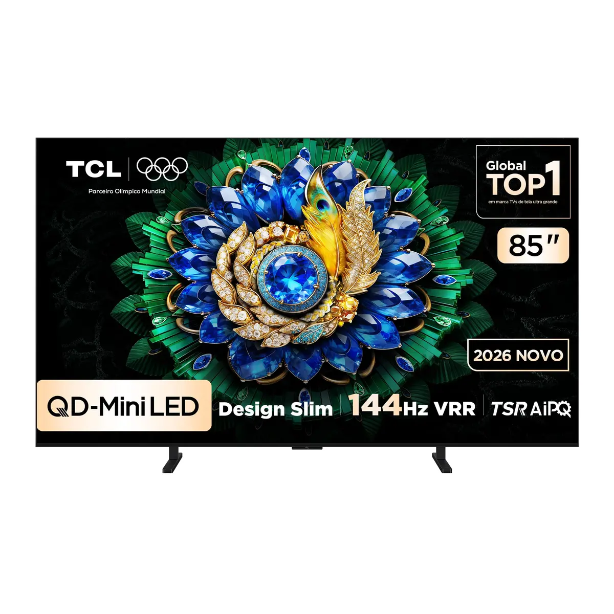 Smart TV TCL 85 Polegadas QD-Mini LED 4K A400M WiFi Bluetooth Google TV HDR10+ 144 Hz VRR 85A400M - 1