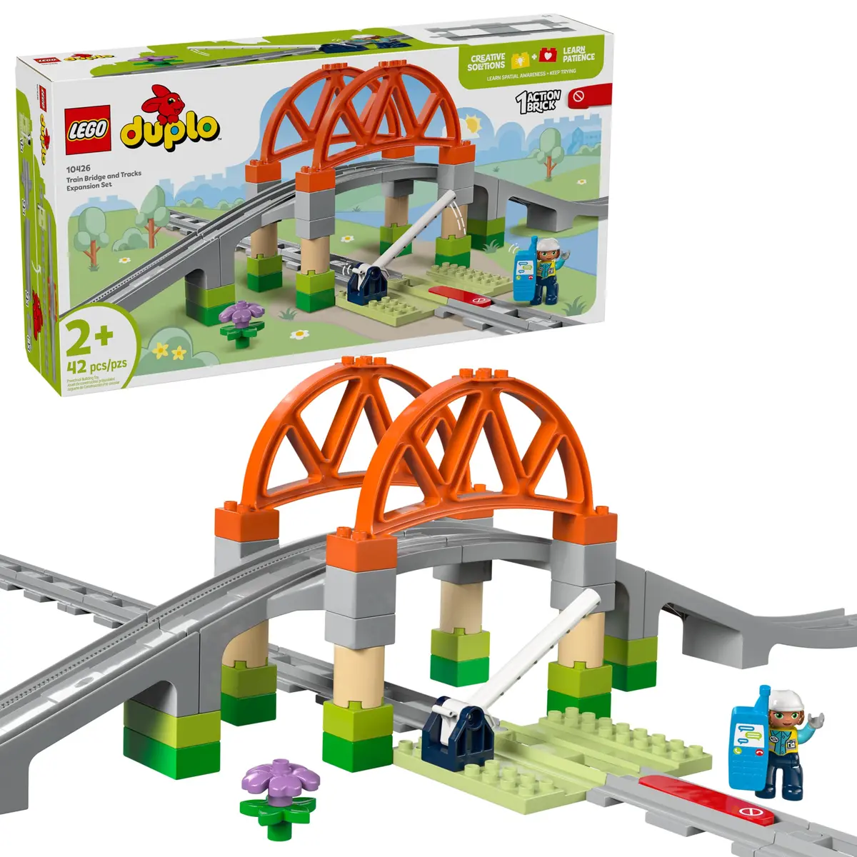 LEGO DUPLO Town Pacote de Expansão de Ponte e Trilhos de Trem 10426 - 1