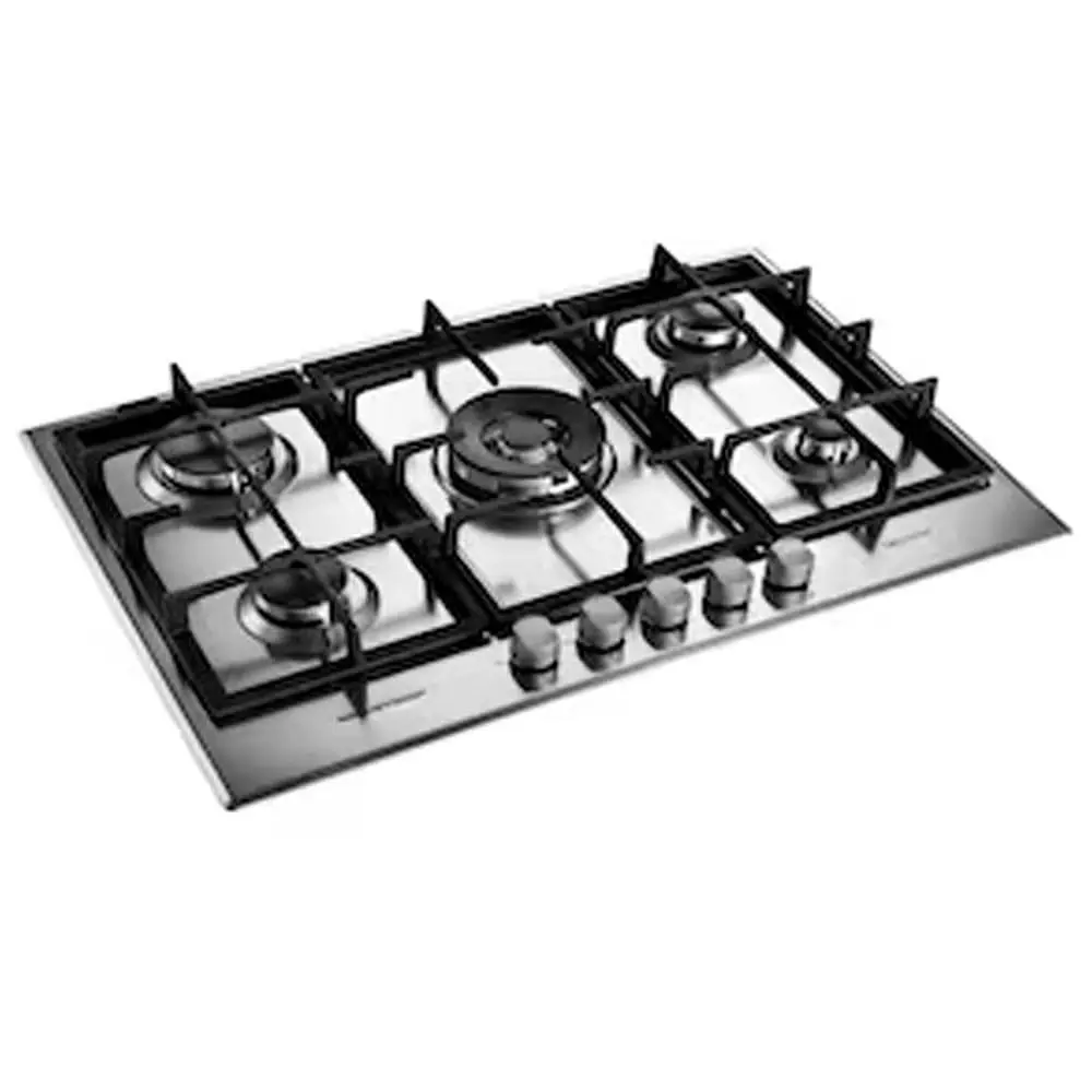 Cooktop 5 Bocas Brastemp Gourmand inox Duplachama e Trempe de Ferro Fundido - BDK75DR