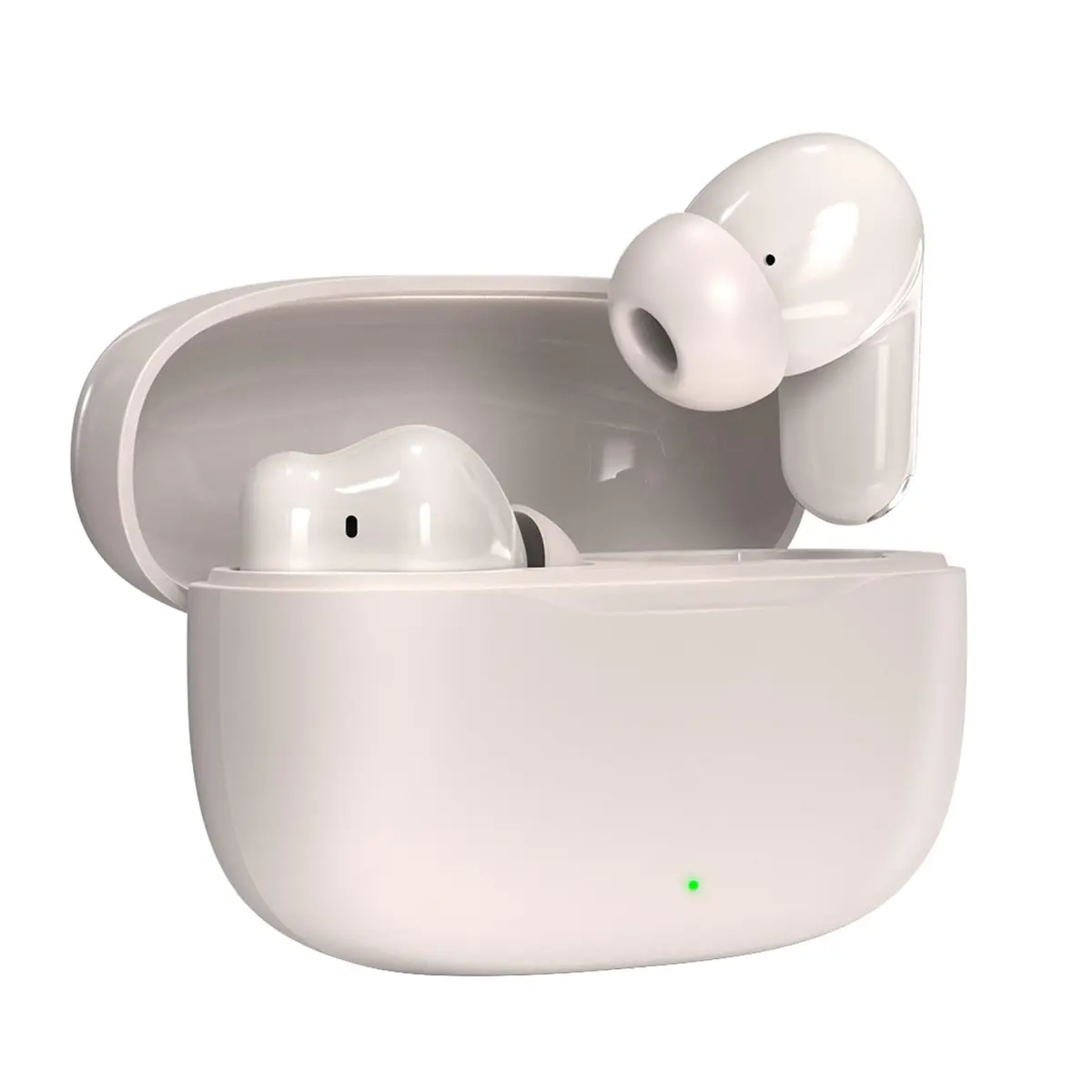 Fone de Ouvido Bluetooth 5.3 Sem Fio TWS,Earbuds com Microfone MEMS,Baixa Latência,Driver de 13 mm,até 16 Horas de Bateria,J233 Bege