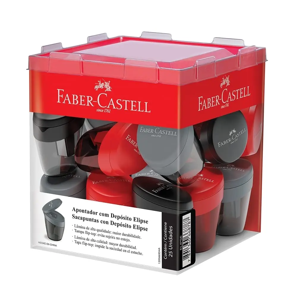 APONTADOR COM DEPÓSITO ELIPSE - DISPLAY 25 UNIDADES FABER-CASTELL