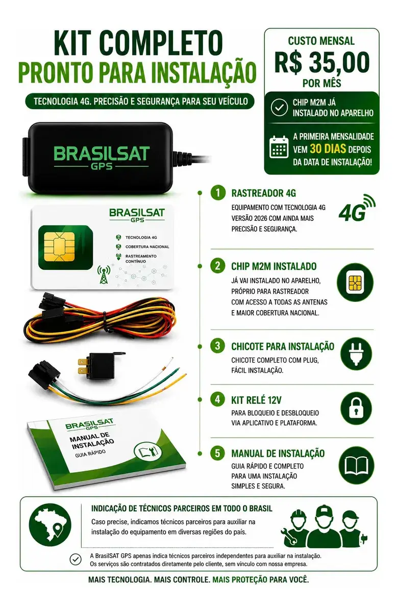 Rastreador GPS Veicular 4G com App em Tempo Real | Ideal para Frotas, Carro, Moto, Caminhão e Veículos Elétricos thumbnail 2