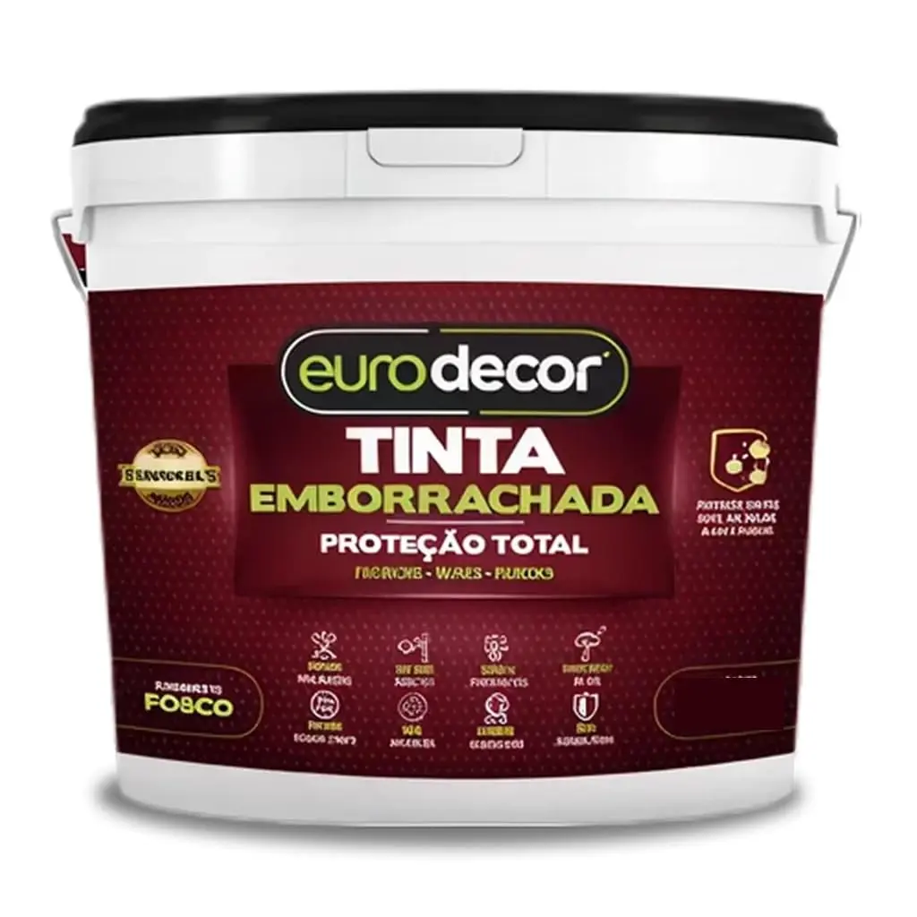 Super Tinta Emborrachada 3.6kg Contra Infiltrações Fissuras Acabamento Fosco Branco Neve