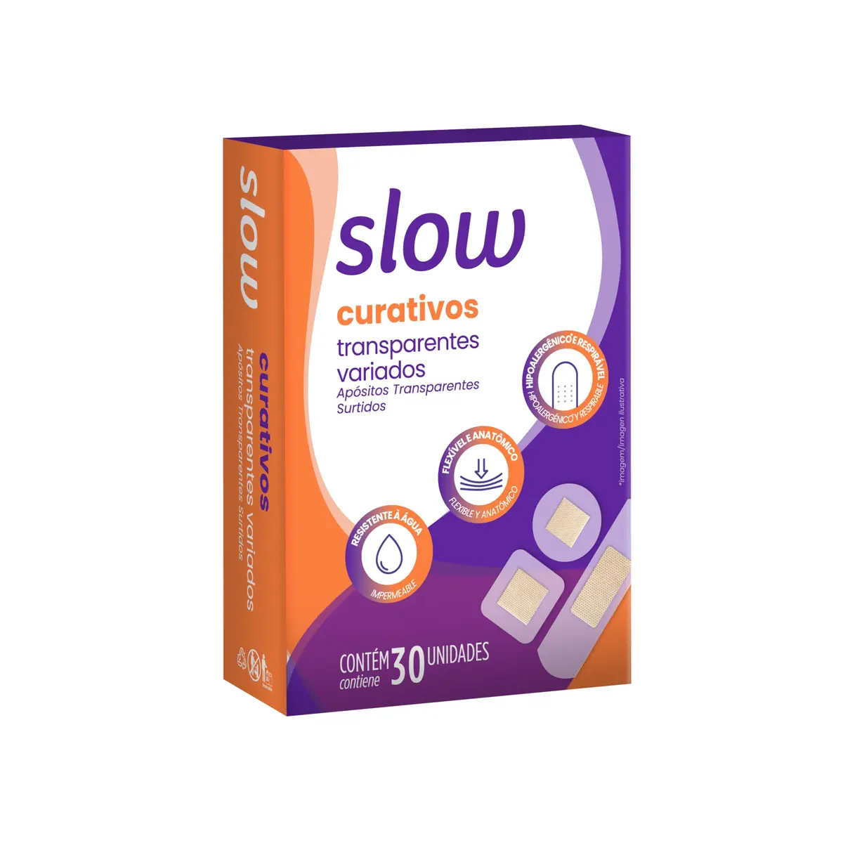 Lanossi - Curativos Transparentes Variados, Caixa com 30 Unidades, Linha Slow - 1