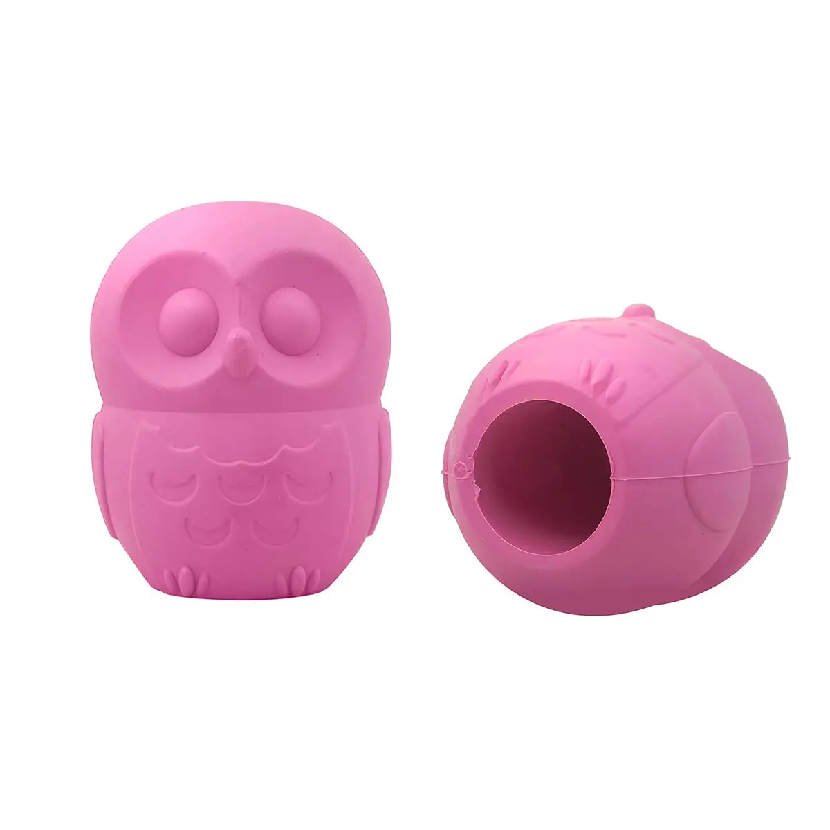 Mordedor Recheável Super Resistente Corujinha Rosa Tamanho P para Cães - 1
