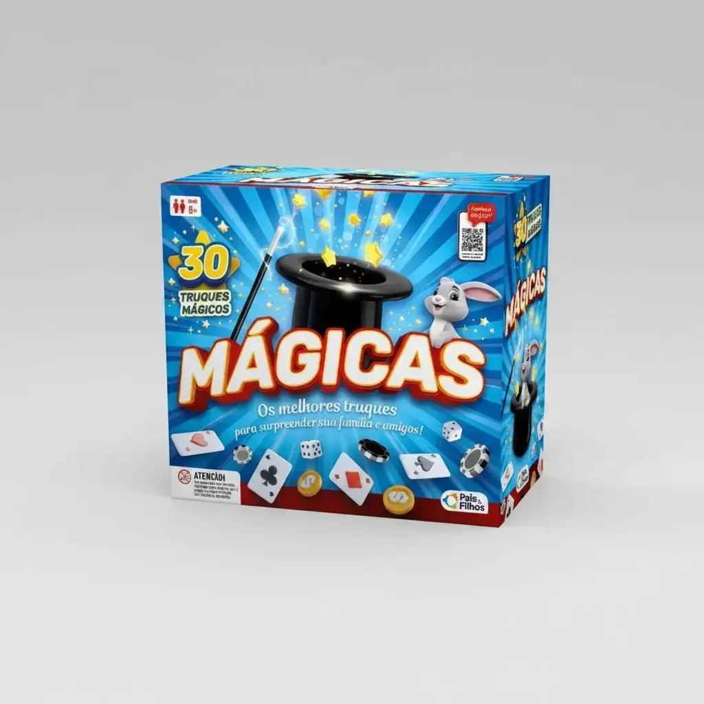 Jogo Mágicas Caixa 30 Truques Cartola Varinha Pais & Filhos 7282 thumbnail 5