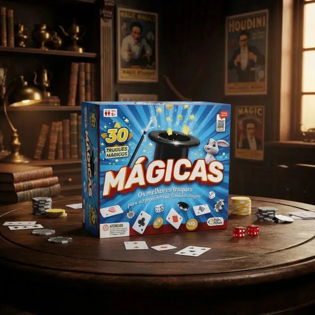 Jogo Mágicas Caixa 30 Truques Cartola Varinha Pais & Filhos 7282 thumbnail 8