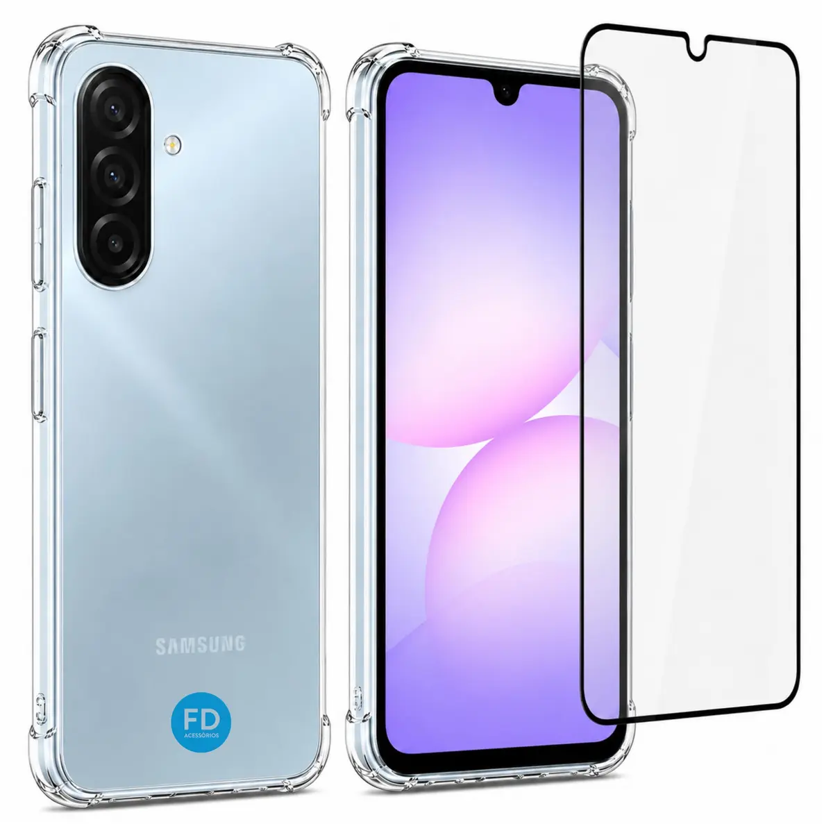 Kit Capa para Galaxy A17 Anti Impacto Transparente + Película – FD.