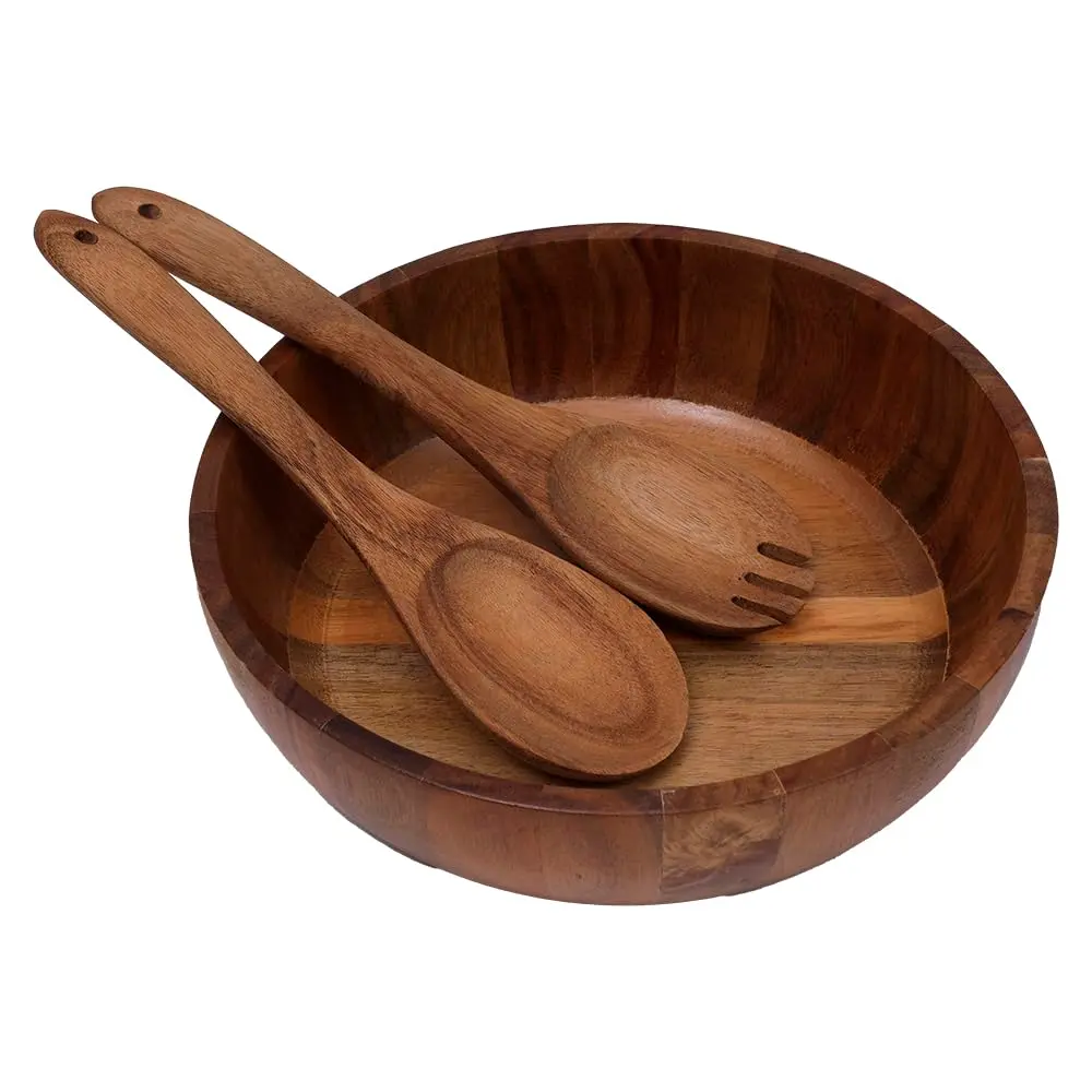 Mimo Style, Conjunto de Saladeira 3 Peças Acácia Wood
