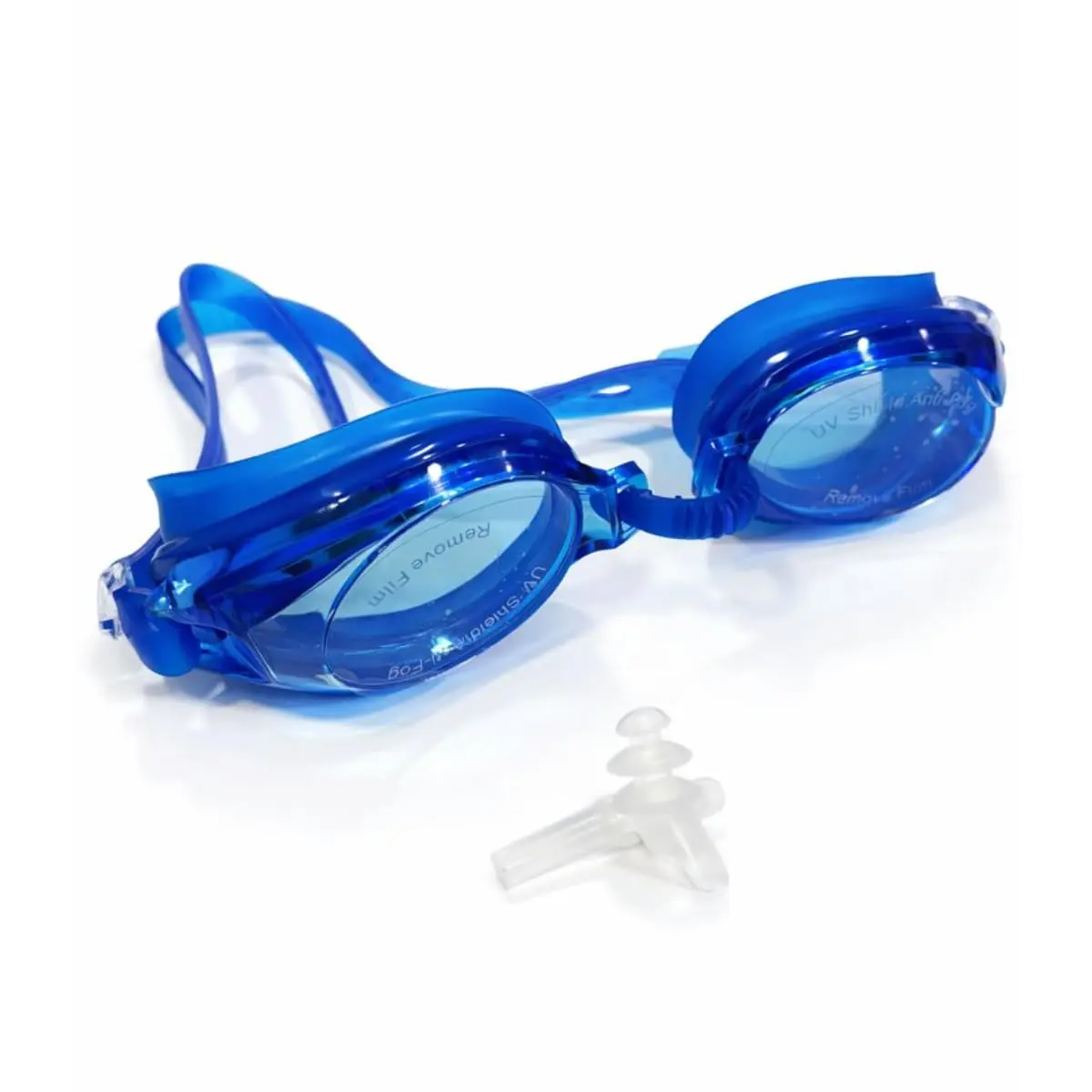 Óculos de Natação Adulto Antiembaçante Silicone Proteção UV Tampões Ouvido | Acompanha tampões de ouvido em silicone inclusos no kit