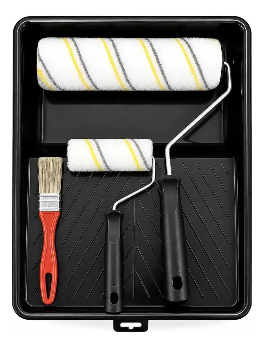 Kit De Pintura Anti- Gotas Rolos 23/9cm Lã Microfibra + 3pçs | Kit ideal para pintura
