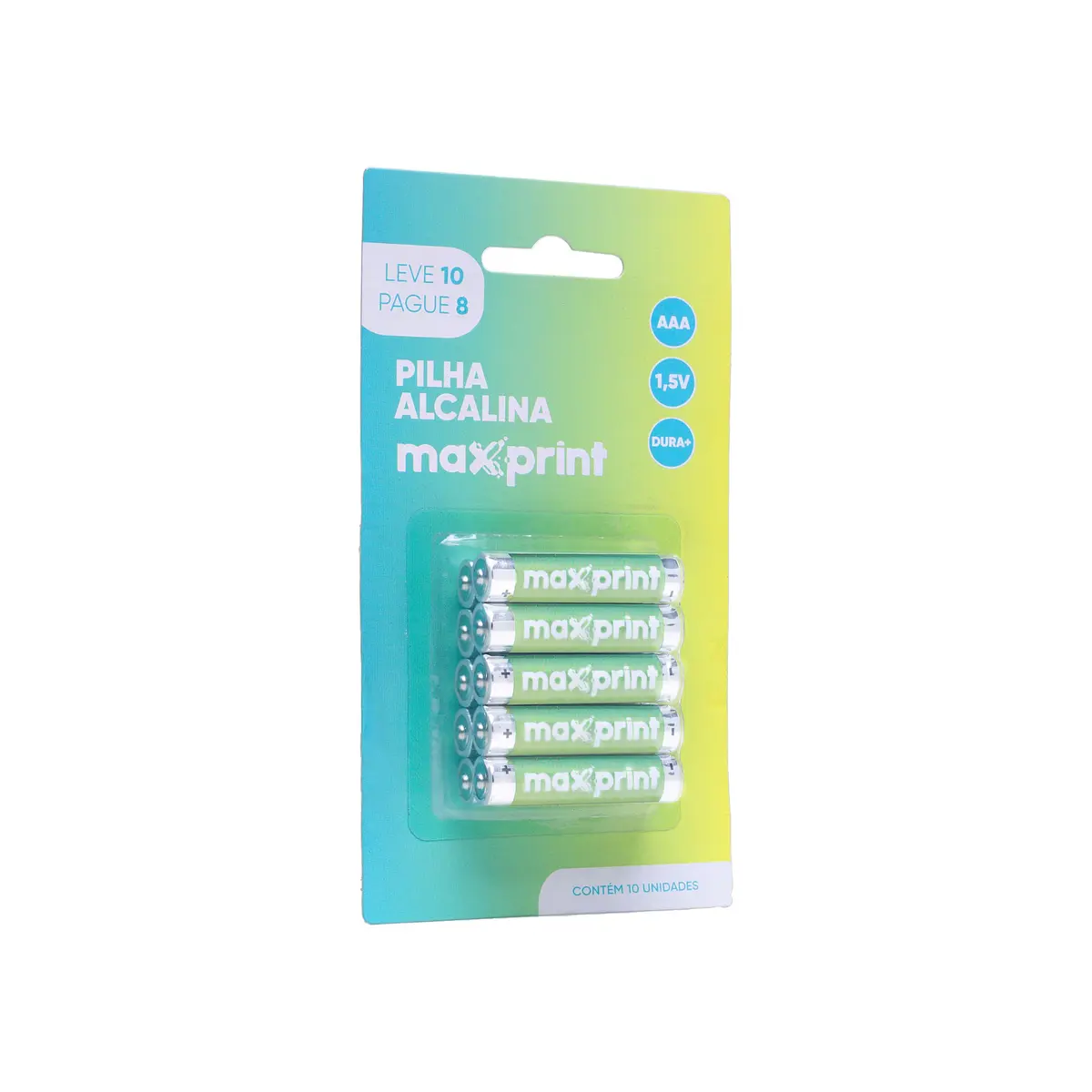 Pilha Alcalina Maxprint AAA Palito 1,5V - c/ 10