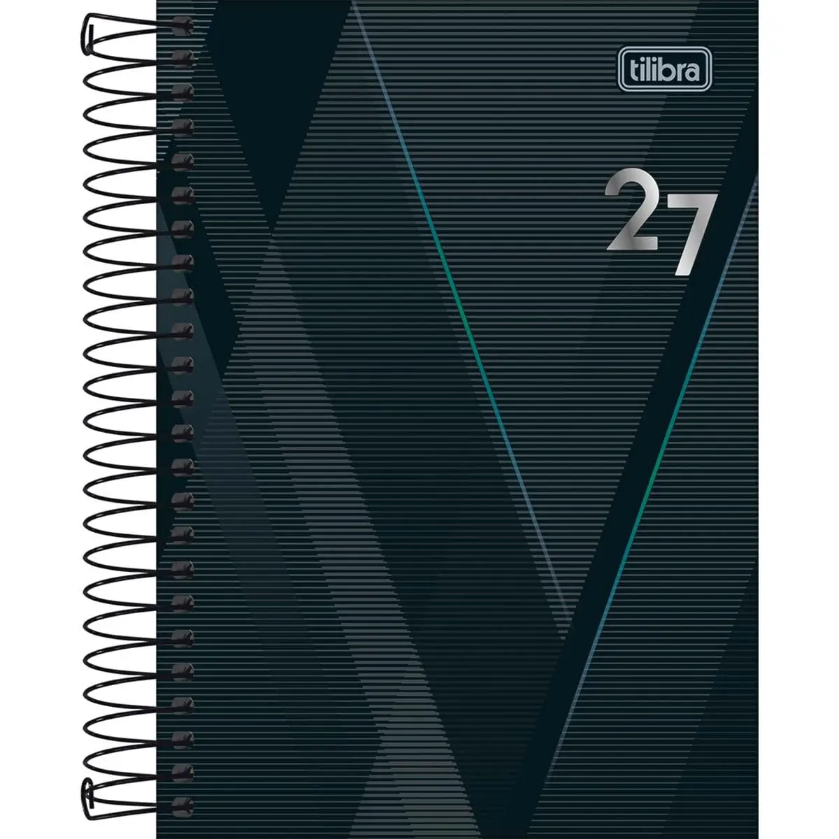 Tilibra - Agenda Executiva Espiral Diária 12,9 x 18,7 cm Spot 2027 - Preta - 1