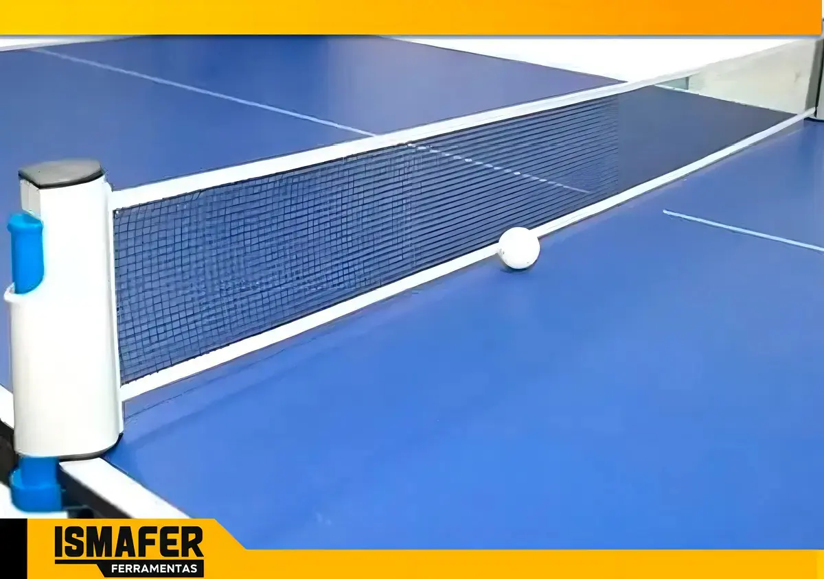 Rede Ping Pong Retrátil Profissional Tênis Mesa Western Preto Branco thumbnail 6
