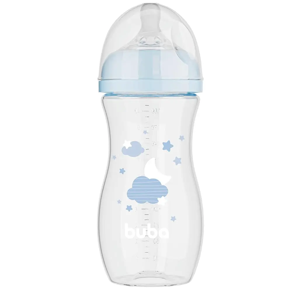 Buba, Mamadeira Easy Flow Nuvem Azul 330ml