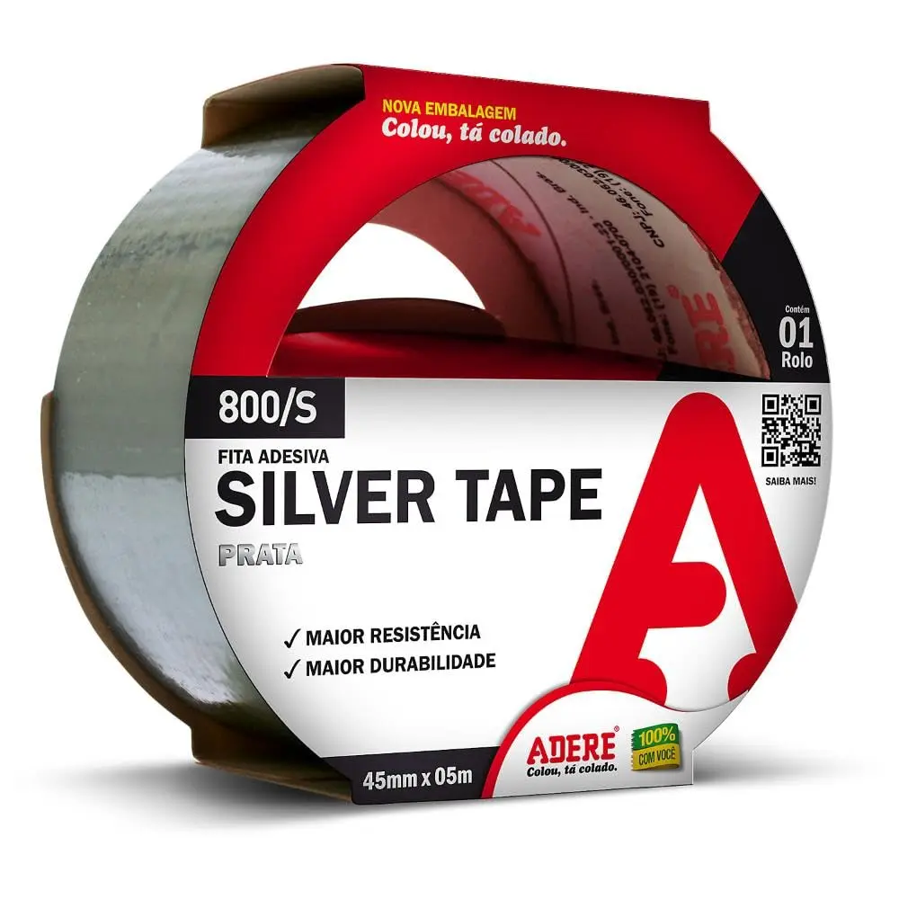 FITA SILVER TAPE PRATA ADERE 800S 45MMX05M
