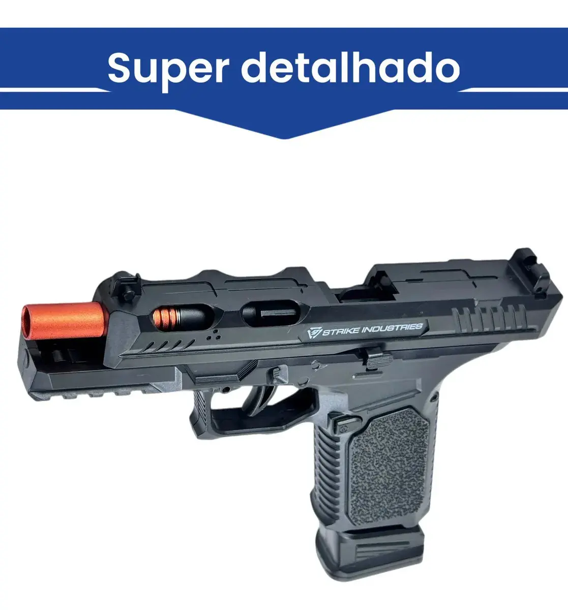 Glock Arma De Brinquedo Com Dardos E Capsulas Automatico Cor Azul thumbnail 8
