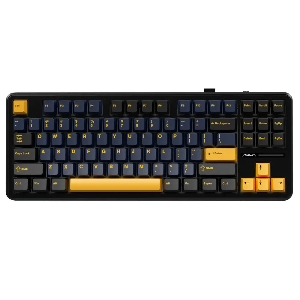 AULA F87 Pro Junta Teclado Mecânico para Jogos 75% TKL Layout Sem Fio Hot-Swap RGB Teclado Bluetooth Personalizado 2024 Novas Cores - 1