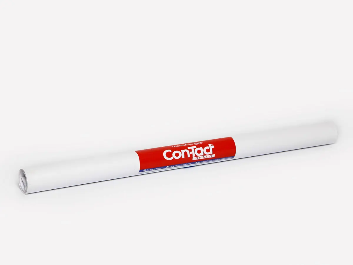 Papel Contact rolo de 45 cm x 02 m LINHA CORES FOSCA Branco, 6540C2