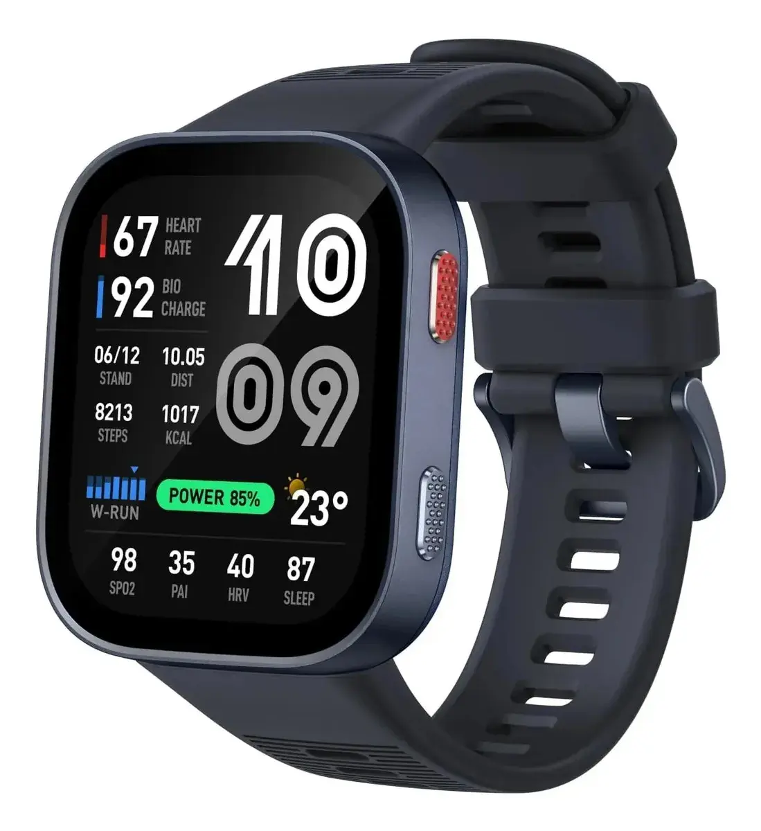 Amazfit Bip Max Amoled 2,07 Gps Chamadas 20 Dias 5 Atm 4gb Azul-escuro Mesh Preto - 1