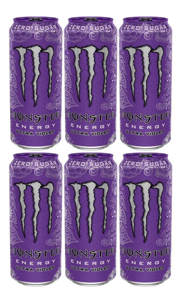 Energetico Monster Energy Fardo Com 6 Latas De 473ml Ultra Violet