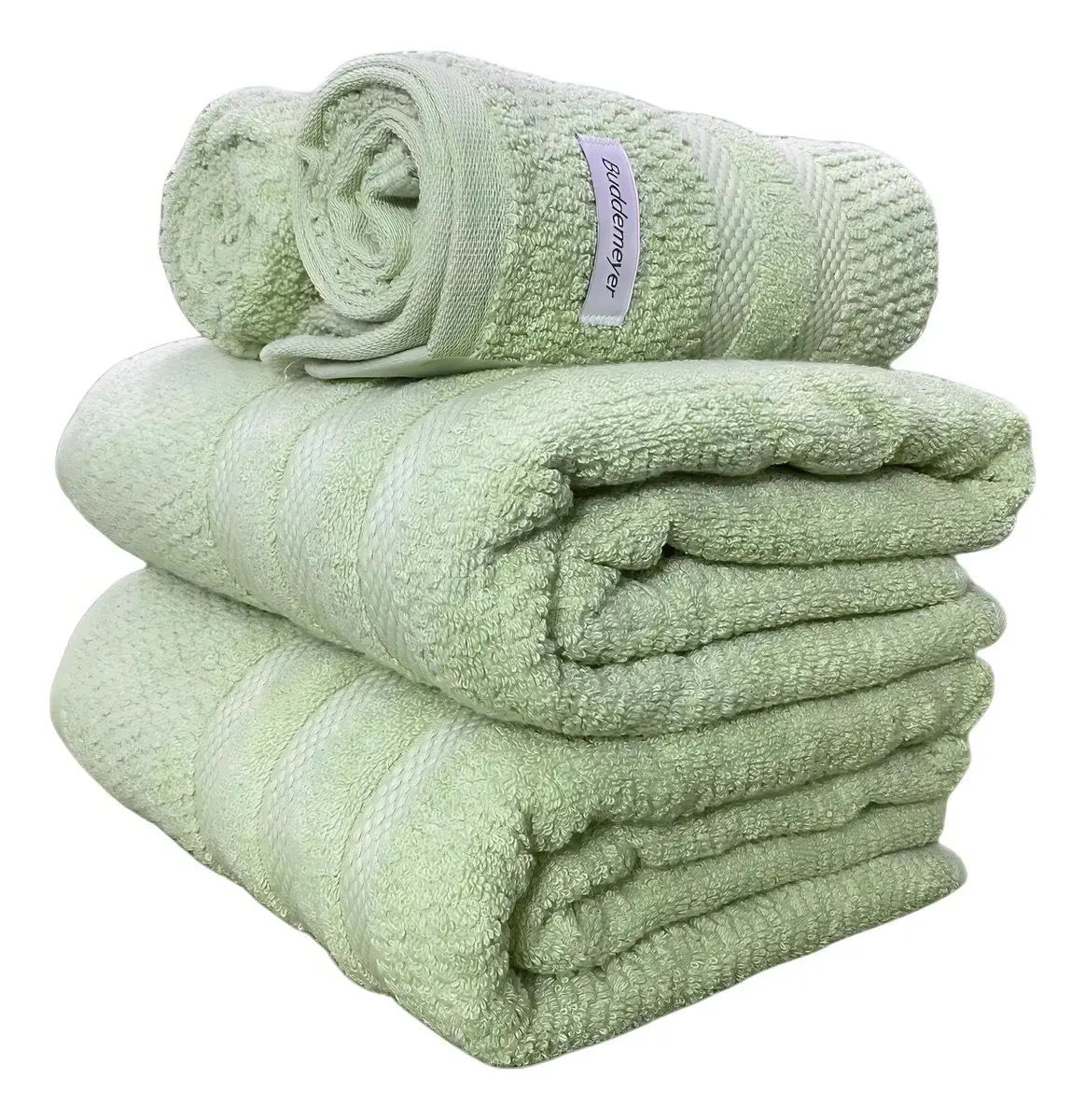 Jogo Toalha Banho Buddemeyer Vanilla Extra Soft Algodão 4pçs Cor Verde 1184