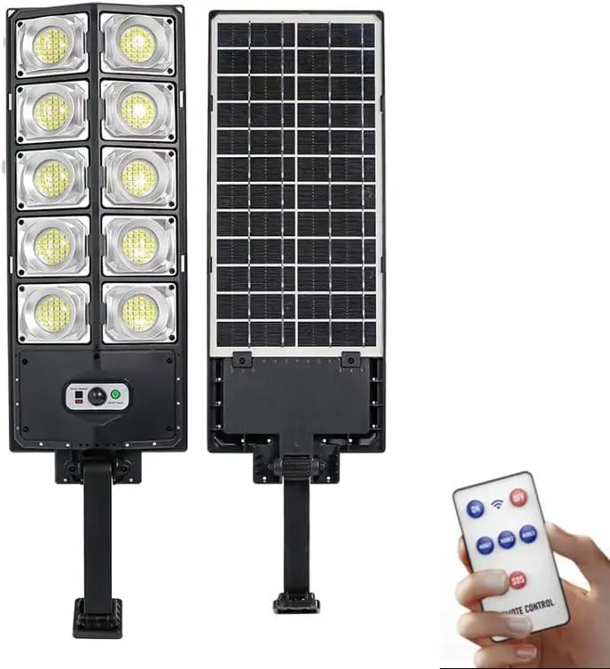 Refletor Solar, Refletor Led 500w Holofote Solar Poste Ip65 Lampada 3 Modos é Ideal para Iluminação Externa de Ruas, Quintais, Jardins, Condomínios, Estacionamentos