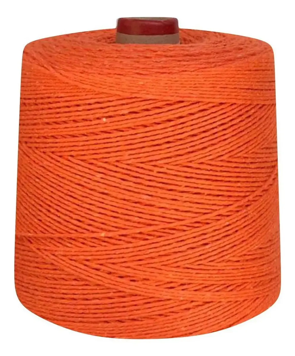 Linha De Crochê Colorida Eco Brasil 6 Fios 1 Kg Barbante Cor Laranja - 1