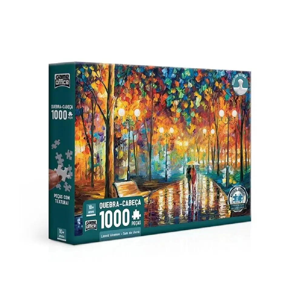 Toyster - Quebra-cabeça: Leonid Afremov - Som da Chuva - 1000 peças - Game Office - 1