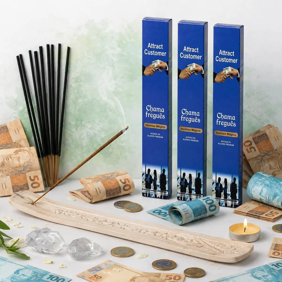 Kit 3 Caixas Incenso Chama Freguês (7 varetas por caixa)