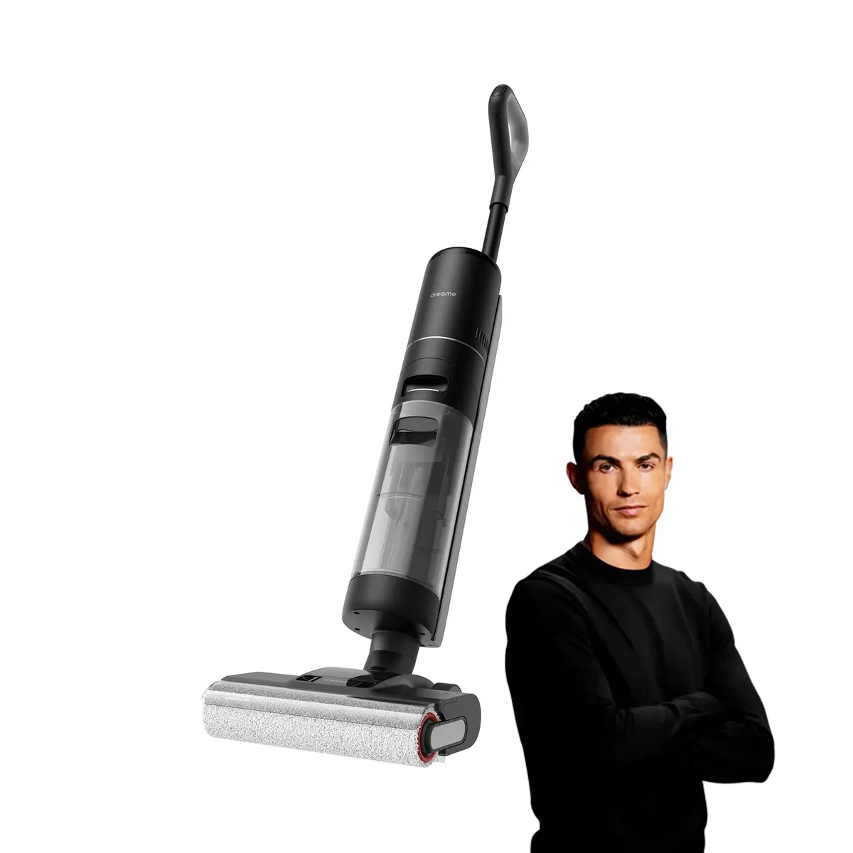 DREAME Aspirador Vertical Sem Fio a Seco e Úmido H12 Pro Plus, Limpador de Piso Inteligente para Pisos Duros, Limpeza de Borda a Borda em uma Só Passada e Secagem Automática com Ar Quente 220-240V