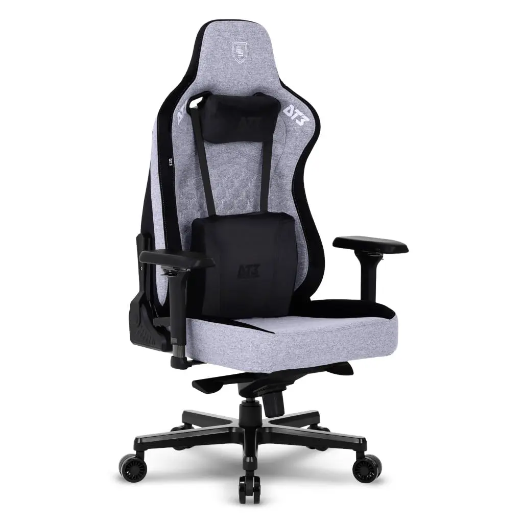 Cadeira Gamer DT3 Rhino Fabric, ergonomica e confortável em Tecido DT3 TechSoft™, espuma injetada, estrutura reforçada em aço, braços 4D+, suporta até 200kg e altura máx. de 2,00m (Ashen) - 1