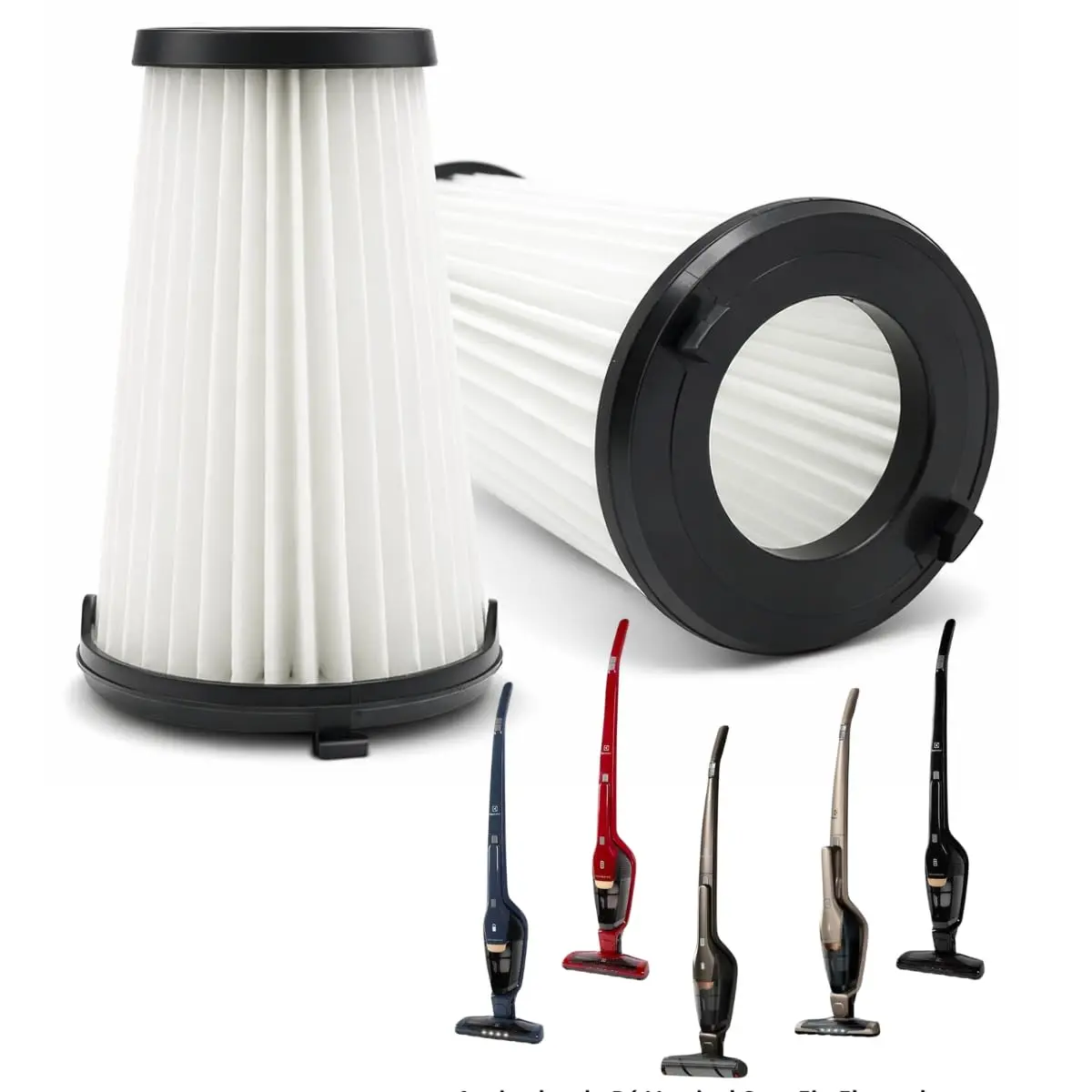 2 Filtro Para Aspirador Compatível com Electrolux Ergorapido Erg25 Erg26 Erg27