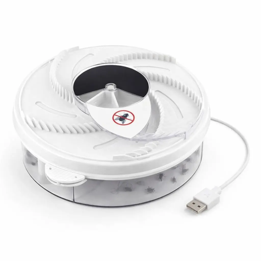 Armadilha Mata Mosca e Mosquito USB Captura Insetos com Isca Natural Sistema Silencioso para Casa Cozinha Jardim