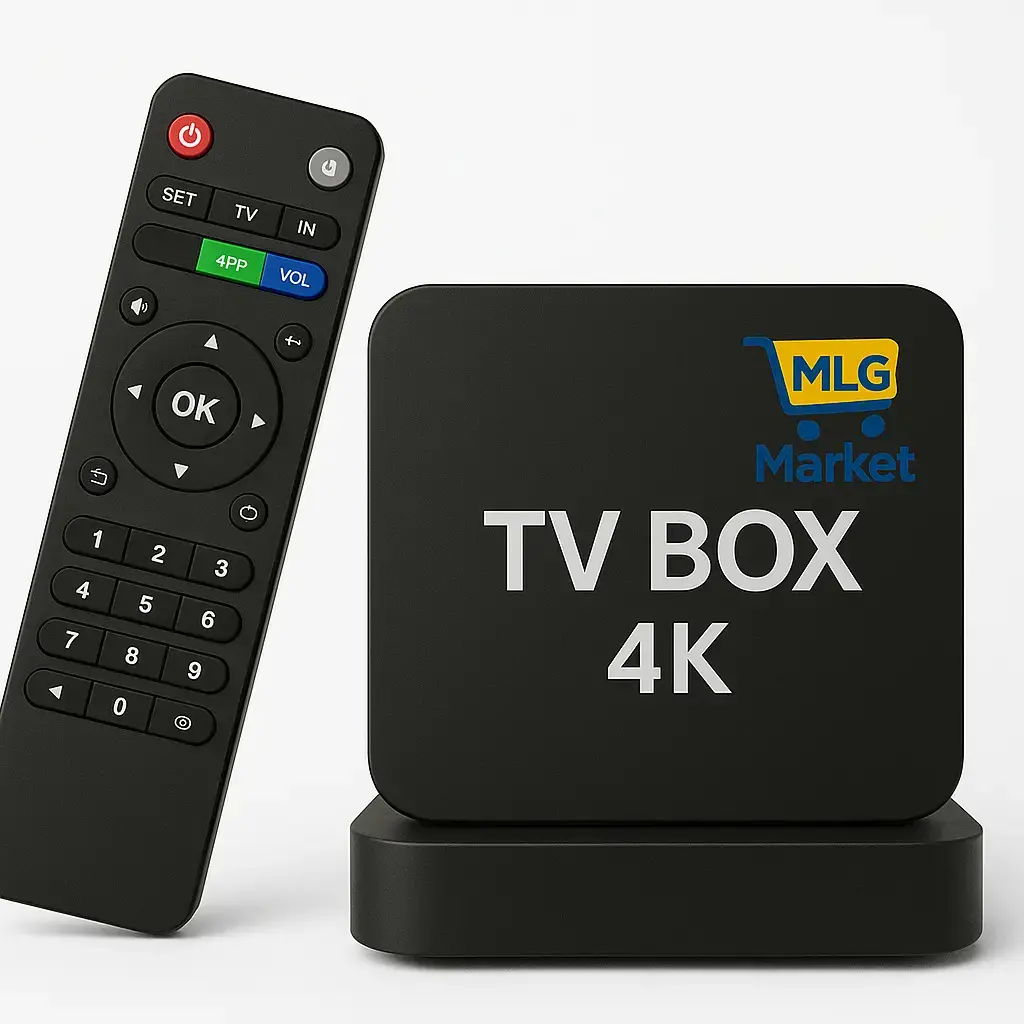 Aparelho Conversor Tv Box Transforme Sua Tv Comum Em Smart 4k Compatível Com Youtube Netflix Wifi 5g Pro Cor Preto - MLG Market
