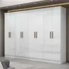 Guarda Roupa Casal 8 Portas 4 Gavetas Paris Espresso Móveis Branco Espresso Móveis - 1