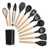 Kit 12 Utensílios de Cozinha com Cabo de Madeira - 1