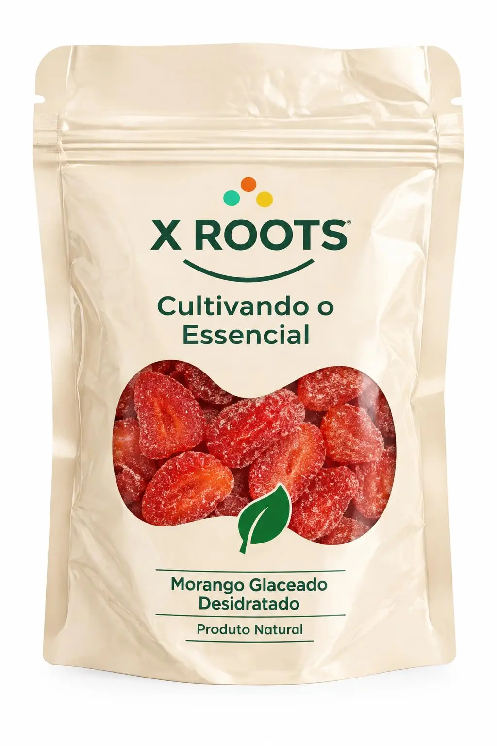 Morango Glaceado Desidratado Muito Saboroso Importado 500gr - X Roots