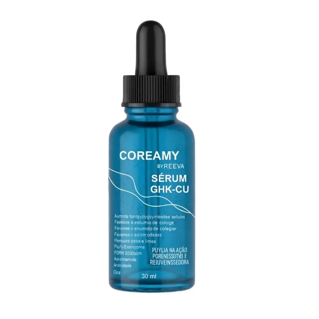 01 GHK-Cu Coreamy | Peptídeo de Cobre | Soro facial antienvelhecimento para firmeza da pele, redução de rugas, hidratação e aumento de colágeno, 30 ml - 1