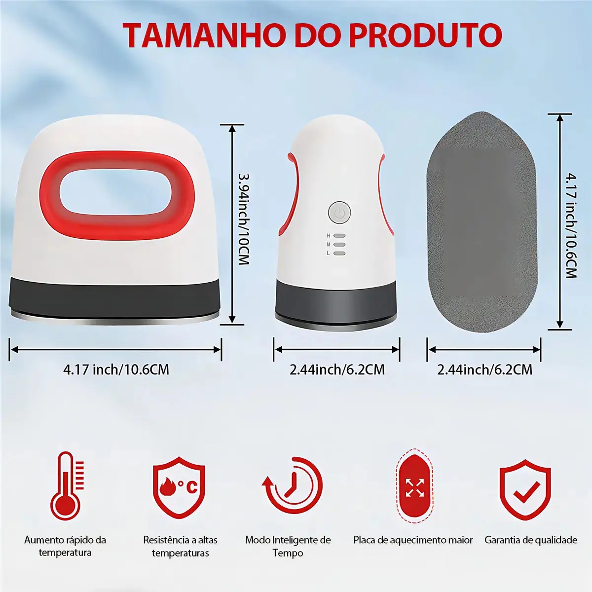 Mini Prensa Térmica Portátil Sublimação Transfer Vermelho Mecolour thumbnail 5