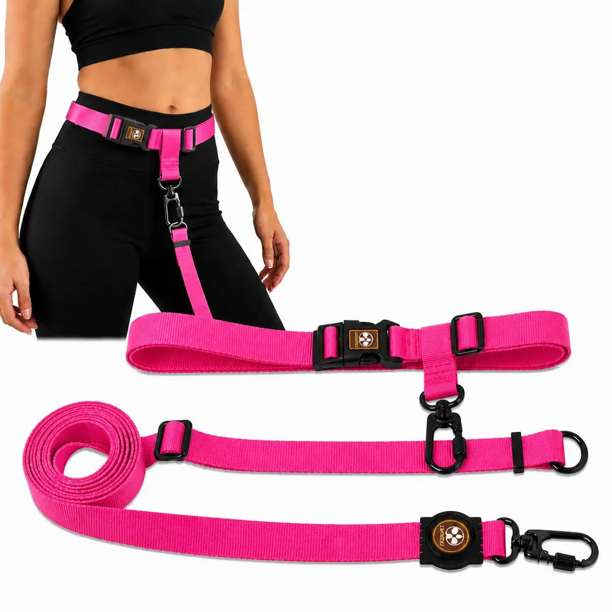 Guia Mãos livres Running/Hands Free Para Trilha Corrida Cachoro Guia 2 m | Guia mãos livres